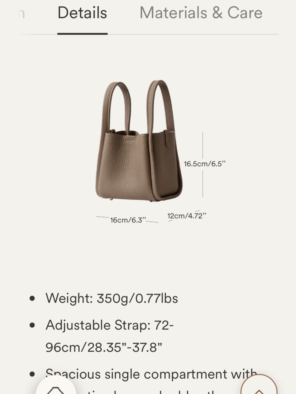 Songmont Brown Crossbody Tote Bag - Picture 5 of 5